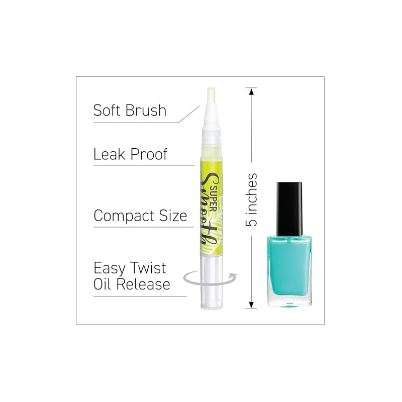 Aceite para cutículas para uñas: humectante para cutículas, fortalecedor de