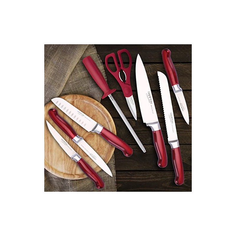 Hampton Forge Red Rorik 14Pc Block Set, 8.45 LB