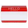Hycodest 89mm x 60mm Red Hello My Name is Stick