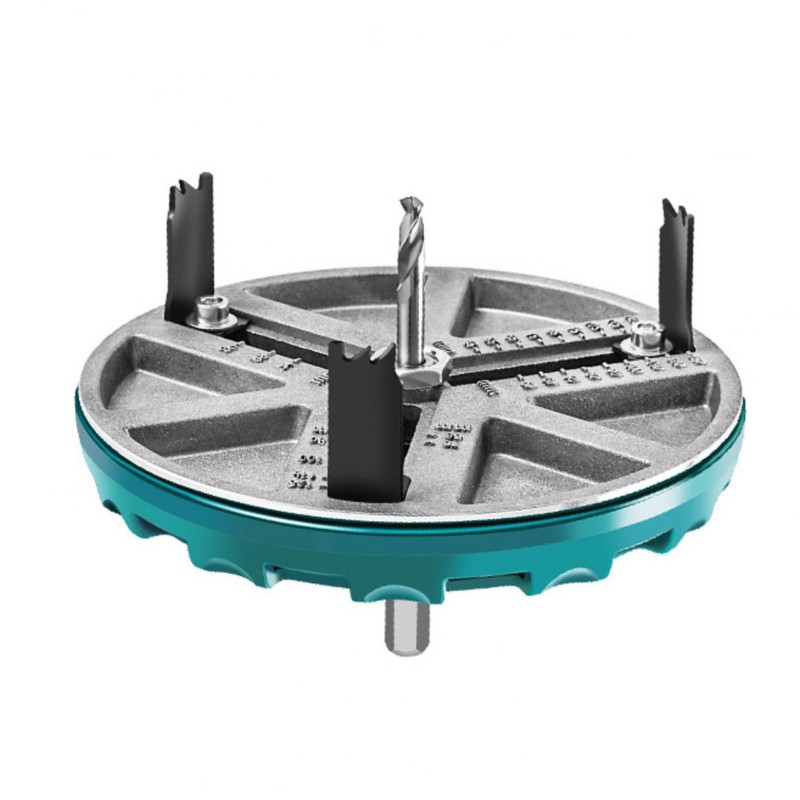 Adjustable Hole Saw Kit with 12 Blades Round Hole Opener