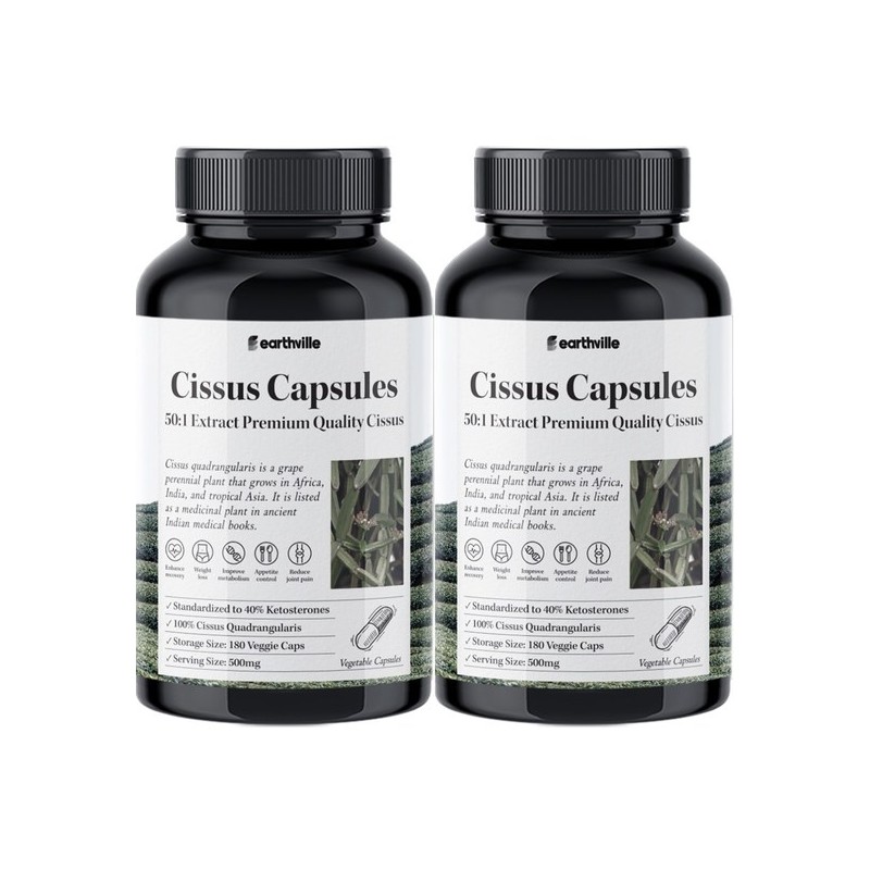 Earthville 2 Earthville Cissus Pills 50x Concentrated 180 Capsules Cissus
