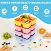 6 Pack Snack Containers, 4 Compartment Divided Snack Container for
