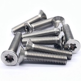 M6-1.0×30mm 304 Stainless Steel Countersunk Head Torx Screws 20pcs, Full Thread Screws, Standard Torx Drive Head. (Size: M6x30mm)