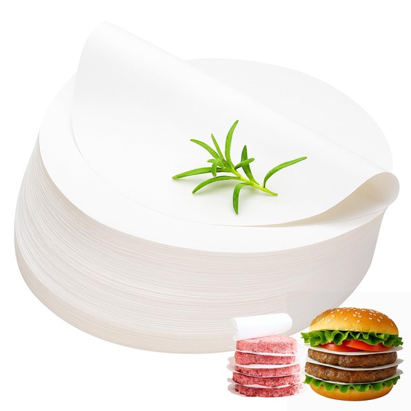 Hugwish 1000pcs Burger Paper Sheets Round 15cm, Discs for Smash