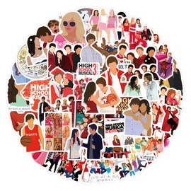 Yuyul 55Pcs High School Musical Stickers, Youth Love Movie Stickers Pack, Vinyl Waterproof Energetic High School Students Stickers for Teens Adults Laptops Hydro Water Bottles Luggage Party Favors