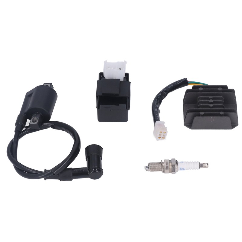 Ignition Coil 6Pin CDI Voltage Regulator Spark Plug Kit for