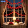 Carenfizz 6 Pack Valentines Day Garland Set, 40 Pcs Red