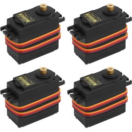 4-Pack Servo Motor MG995 Control Angle180 Metal Gear Servo 13KG Digital High Speed Torque Servo Motor for DIY Smart Robot Toys RC Toy Car Model Helicopter RC Boat