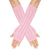 Generic Fingerless Stretchy Gloves, Long Winter Fingerless Gloves, Soft Women