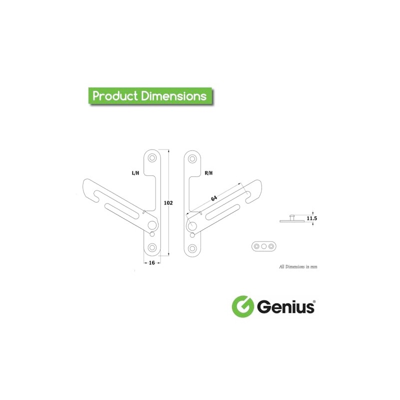 Genius® Upvc Window Restrictor Hook Child Lock Restrictor Safety Catch