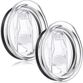 2Pcs Transparent 20 oz Spill Proof Tumbler Lid Replacement Lids Compatible for YETI 20 oz Tumbler, 10/24 oz Mug and 10 oz Lowball, Travel Spill Proof Cup Lids Covers, Replacement Lids for Tumblers