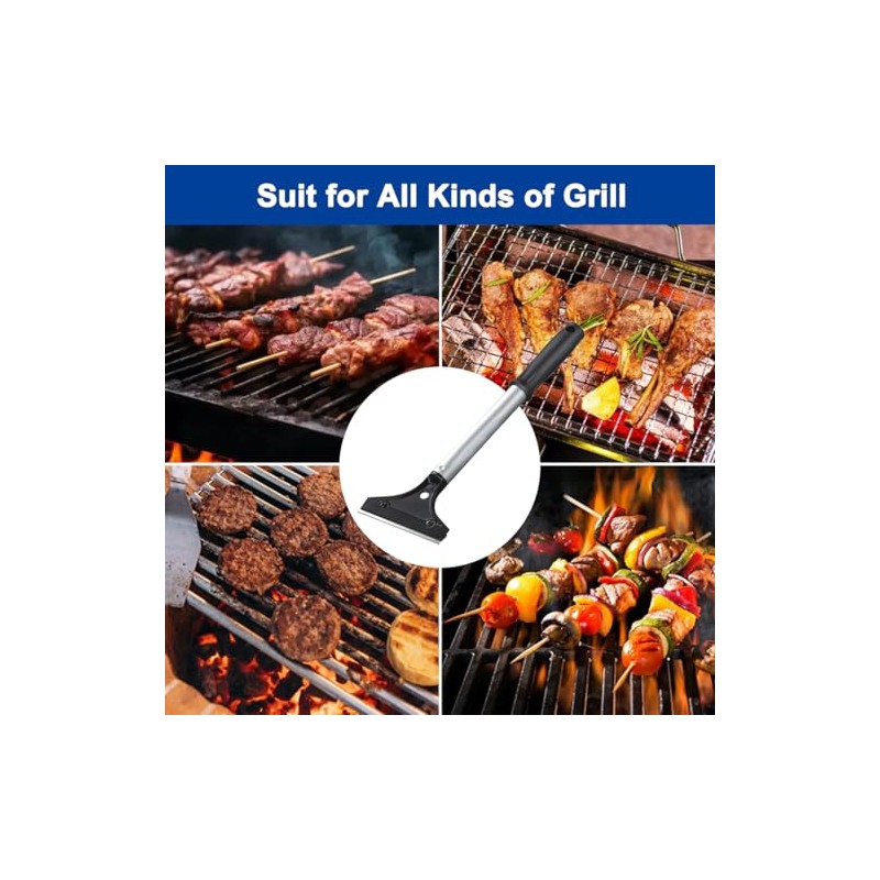 CELOX Grill Scraper, Kitchen Scraper for Cleaning Griddle with Long