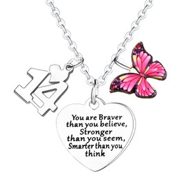 Inspirational Birthday Necklace Birthday Gifts for Women Happy Birthday Necklace for Friends Sister Niece Daughter Granddaughter (14th)