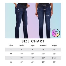 Savi Parker Women's Maternity Jeans Under The Belly – Comfy Stretch Straight Leg Distressed Maternity Jeans - 29" Inseam, Zoe Wash, Large
