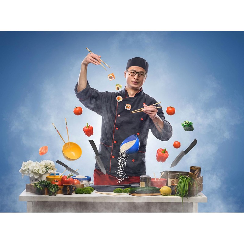 WACOOL Ceramic Knife Set 3-Piece (6-inch Chef's Knife, 5-inch Utility