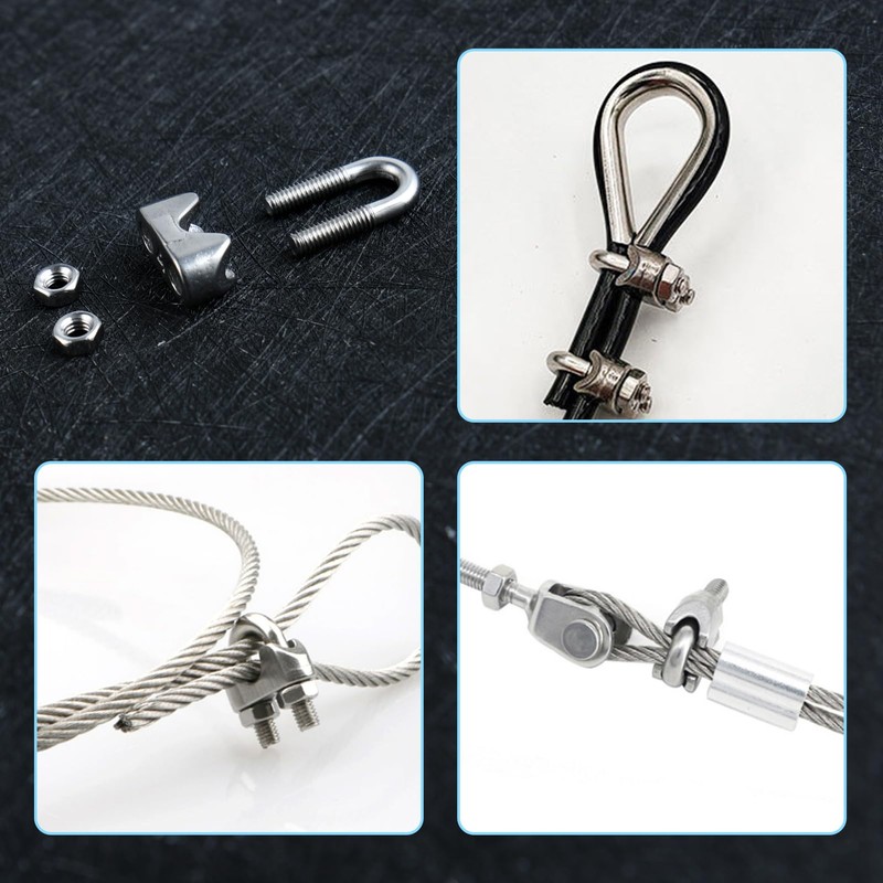 GOLD DEER 18PCS M4 Wire Rope Accessories Set 12 Wire