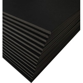 Excelsis Design, Pack of 15, Foam Boards (Acid-Free), 20x24 Inches (Many, 3/16 Inch Thick Mat, Black with Black Core (Foam Core Backing Boards, Double-Sided Sheet)
