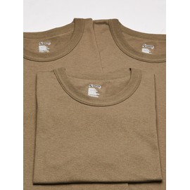 Soffe Men's 3 Pack - USA Poly/Cotton Military Tee, Tan, Large