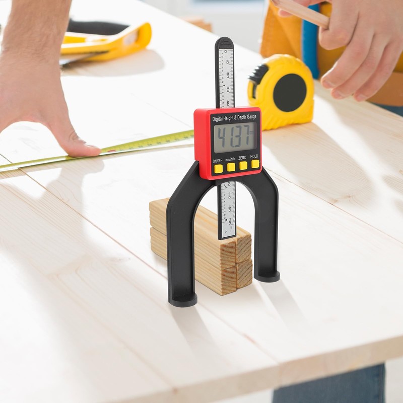 Gatuida Tools Digital Height Gauge Electronic Depth Gauge Tool Digital