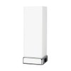MiniSun Modern Chrome & White Frosted Glass Bedside Touch Table