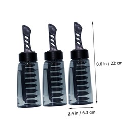 LALAFINA 3pcs Comb Styling Gel Bottle Men's Conditioner Gray Hair Spray Strong Hold Hair Gel Hair Gel Wax for Men Hair Styling Gel Comb Plastic Black Hair Styling Gel Bottle 2 in 1 Wax, without Gel