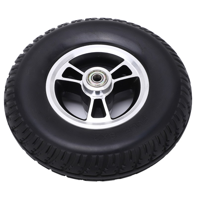 Wheelchair Wheel Replacement Solid PU Reinforced Aluminum Alloy Hub Walker