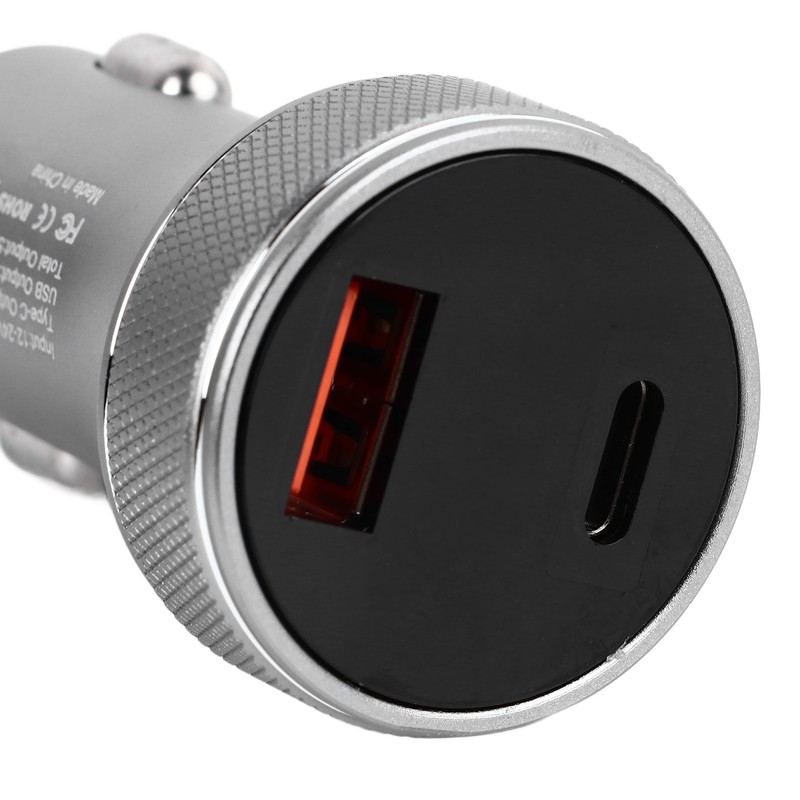 Car Charger Metal Digital Display Short Circuit Protection Fast Charging