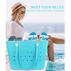 Addoklm Lightweight Extra large Rubber Beach Bag Small mini Tote