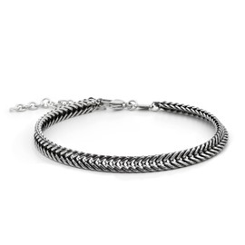 Galis Chain Bracelets For Men 7.5" - Premium Stainless Steel Mens Bracelet, Silver Plated Non Tarnish Bracelet - Snake Chain Everyday Men's Bracelets, Gifts For Him, For The Dad Dedication Card