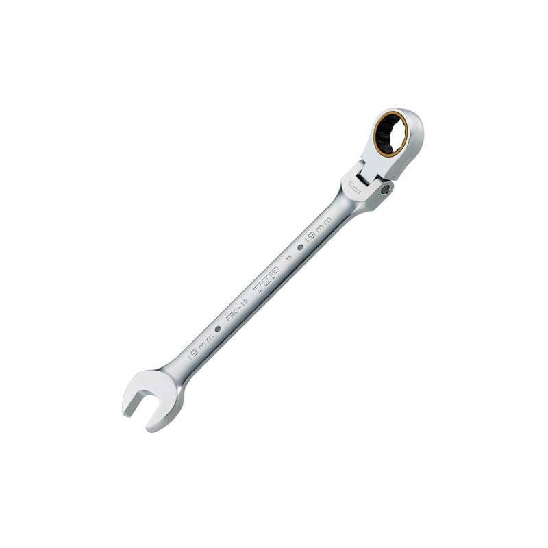 トップ (TOP) 首振りラチェットコンビ 対辺19㎜ 首振り角度180° 送り角度5° ギヤレンチ FRC-19