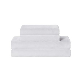 YnM Linen Sheet Set - Cozy, Skin-Friendly, and Eco-Friendly Pure Linen Sheets Collection, 4-Piece Set Includes Flat Sheet, Fitted Sheet, and 2 Pillowcases – Full, White