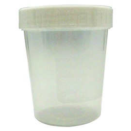 120mL Urine Sample Test Collection Cup/Pot/Bottle - with Screw on Lid (10 Sample Pots)
