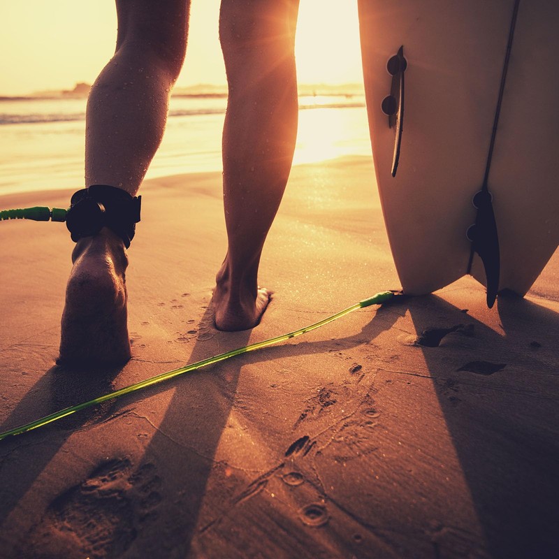 PATIKIL 7.9ft x 7.2mm Surfboard Leash, Coiled Leashes with Plug