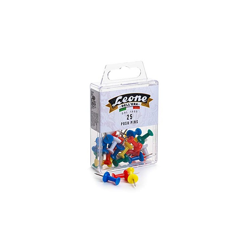25 Pins with Coloured Push Pins (1.15 x 23 mm)