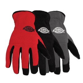 Dickies Touchscreen Compatible Multi-Purpose Work Gloves, 3-Pack, Medium (L10546BK M)
