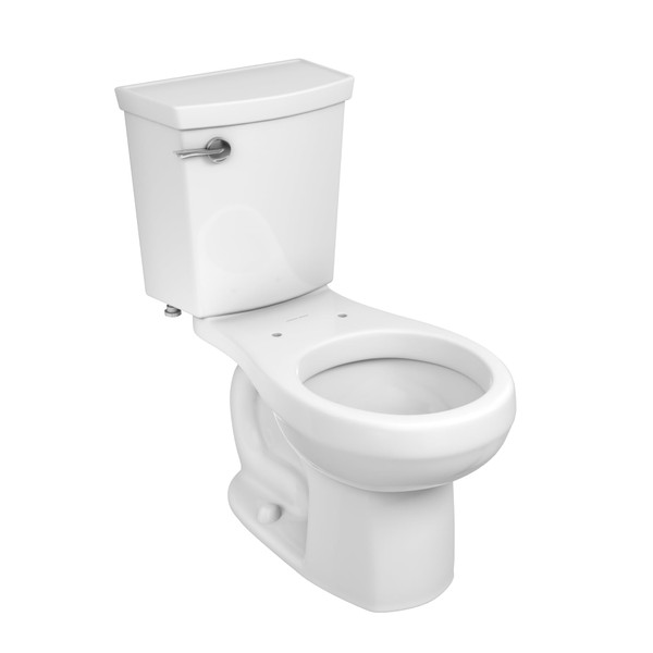 American Standard H2Optimum Two-piece Toilet, Elongated Front, Left Hand Flush, White, 1.1 gpf
