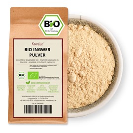 Kamelur Organic Ginger Powder, 500 g, Ground Ginger as a Basis for Ginger Tea, Aromatic Ginger Powder Organic