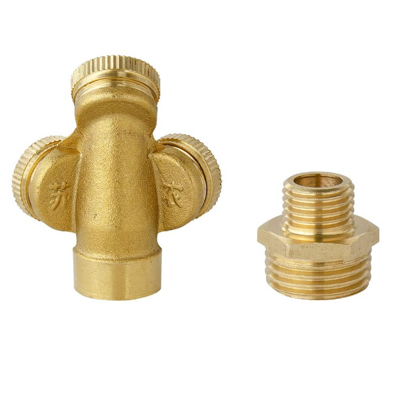 Feelers Brass Misting Spray Nozzle, 1/2" BSPF 3-Holes Atomizing Spray