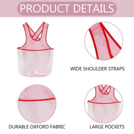 Portable Clothes Drying Apron, Large Capacity Waterproof Laundry Apron with Pouch, Gardening Apron Halter Cross Back Bandage Laundry Apron Oxford Fabric with Mesh Apron for Cloth Drying Fruit Picking