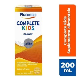 Pharmaton Complete Kids Suplemento Alimenticio en Jarabe, 200 ml. Complementa las Deficiencias de Vitaminas y Minerales en Niños de 4 a 12 años