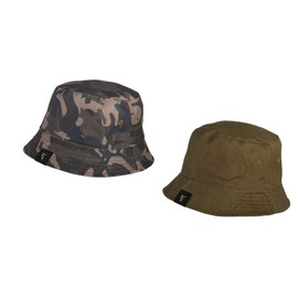 Fox Khaki/Camo Reverse Bucket Hat - Hat for Carp Fisher, Fishing Hat, Hat for Fishermen, Sun Hat for Fishing