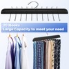 RESOVO Upgraded Tie Rack Hanger with 20 Foldable Metal Hooks,