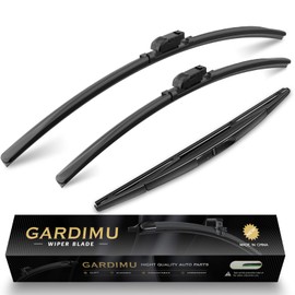 GARDIMU Front and Rear Windshield Wiper Blades, 3 Pcs Front and Back Windshield Wipers Blades Replacement for Subaru Crosstrek 2018-2024, Car Window Wiper Blades from 2018 to 2024