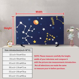 Jonscart Stretchable Dustproof Slipcover TV Screen Monitor Desktop Computer Dust Cover Protector Indoor Decor 22inch to 65inch (Lotus,24inch)