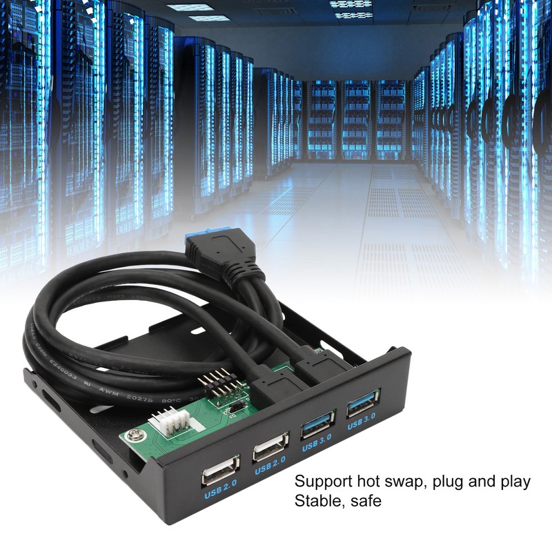 3.5 Inch Front Panel USB3.0 Hub High Speed 4 Port