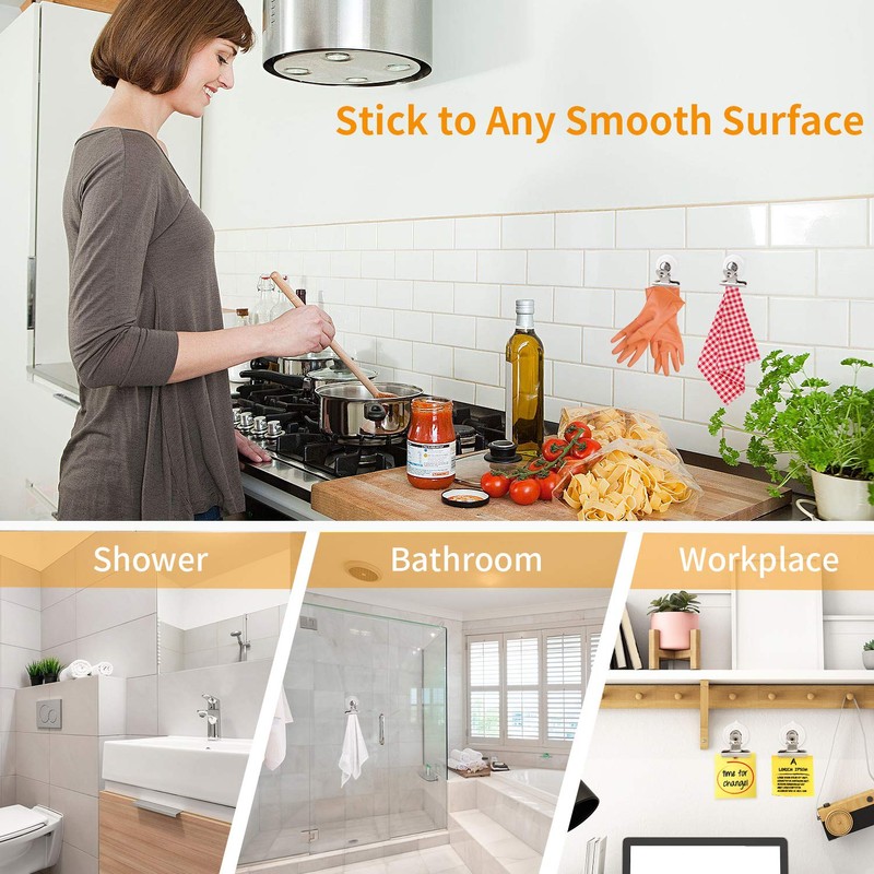 OOTSR 8-Piece Suction Cup Clip, Round Suction Cup Holder Made