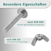 DSM - Carriage Bolts M5 x 100mm DIN 603 -