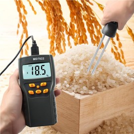 Detector, Professional Digital MD-7822 Tester, Meter Portable Water Content Analyzer for Tea Corn Straw Bran Soybean Meal Grains