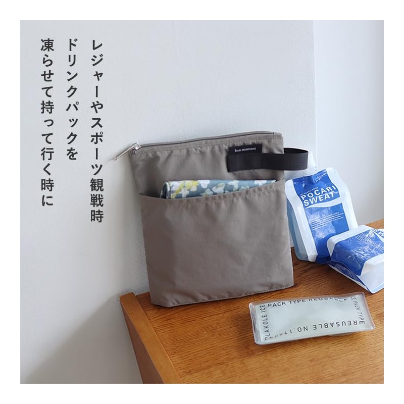 bon moment Thin Insulated Mini Pouch/Bonmo Man (Charcoal Navy)