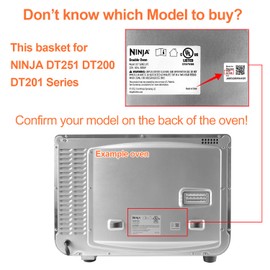 Air Fryer Oven Basket, Original Replacement Baking Trays for NINJA DT201 DT251 Foodi Digital Air Fryer Oven, Mesh Basket, Ideal Accessories for Air Frying and Dehydrating